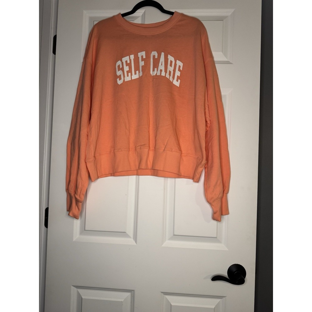 Old Navy Crew Neck Sweatshirt Xl Tall Self Care French Terry Nwt